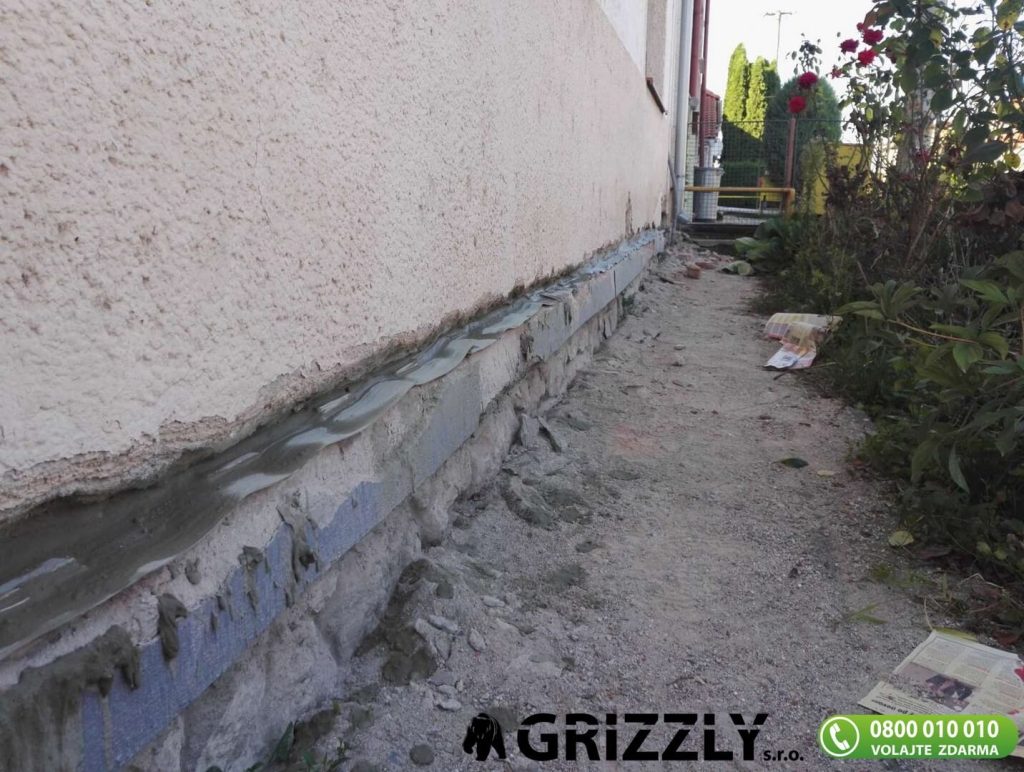 kvalitná sanácia podrezanie muriva odizolovanie vlhkých múrov Grizzly Veľké Bielice