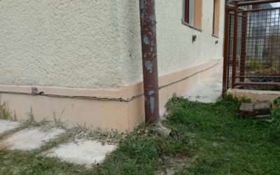Kőből épült családi ház falazata gyémánthuzalos átvágása – Košťany nad Turcom, Szlovákia